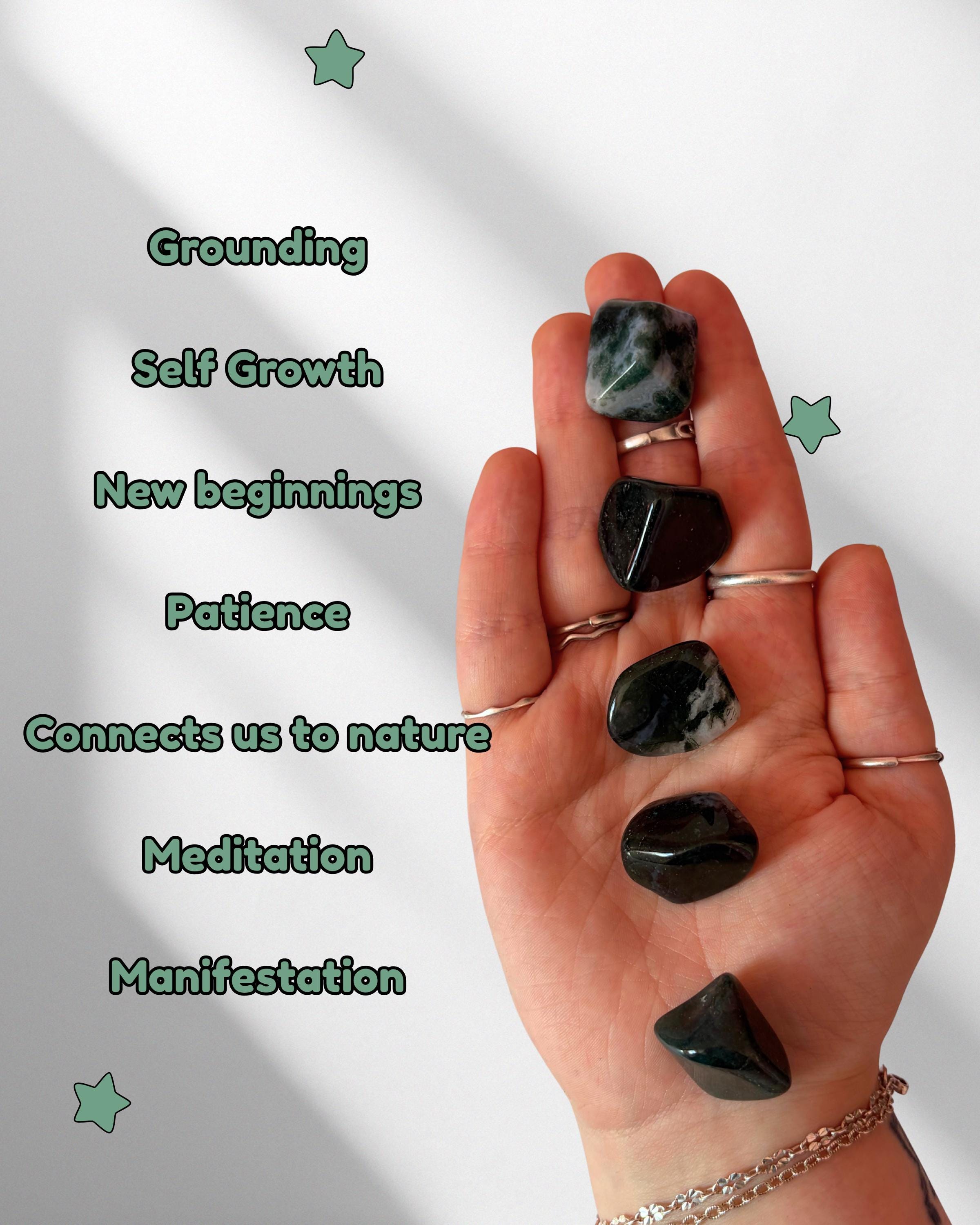 Moss Agate Tumblestone