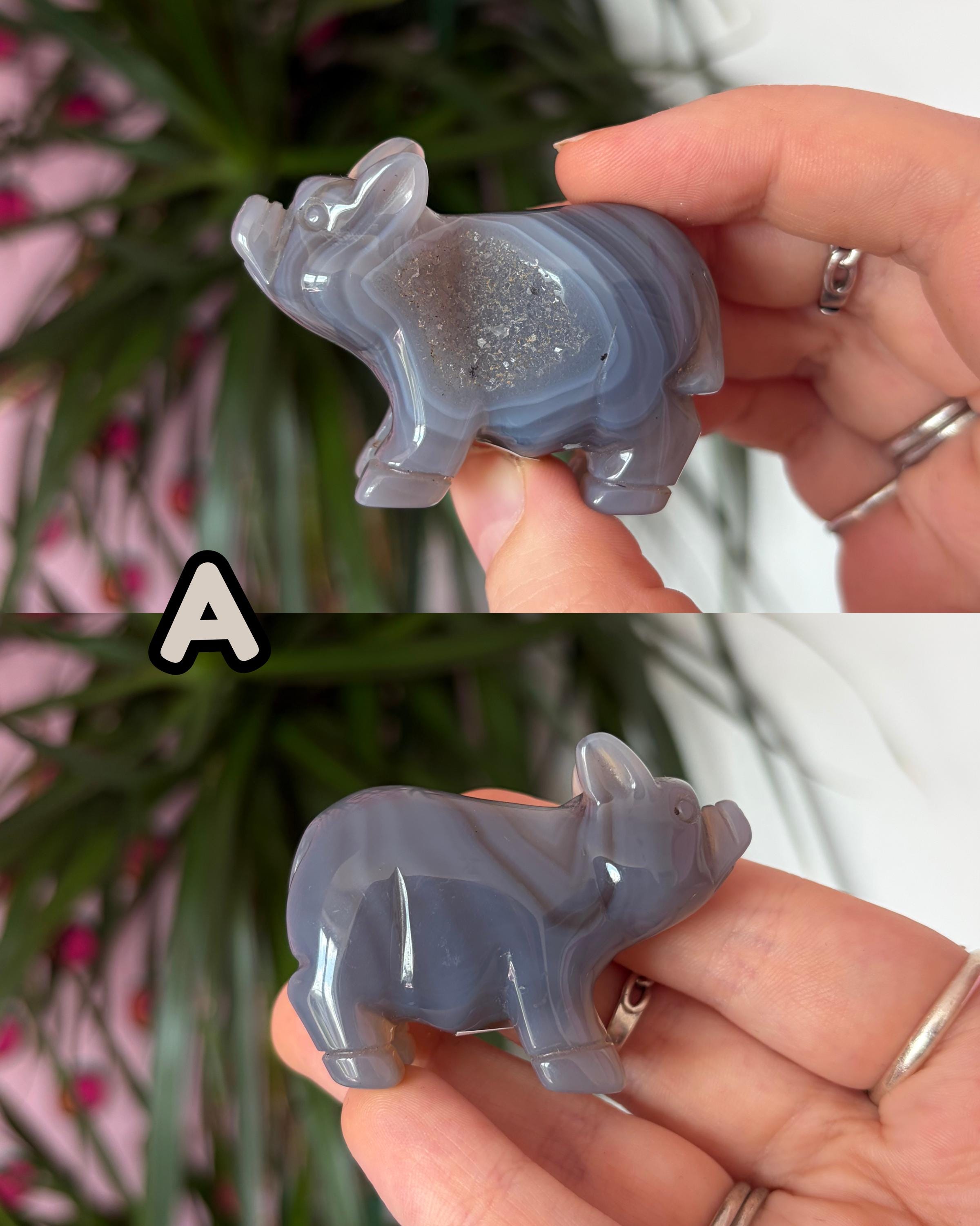 Druzy Agate Pigs