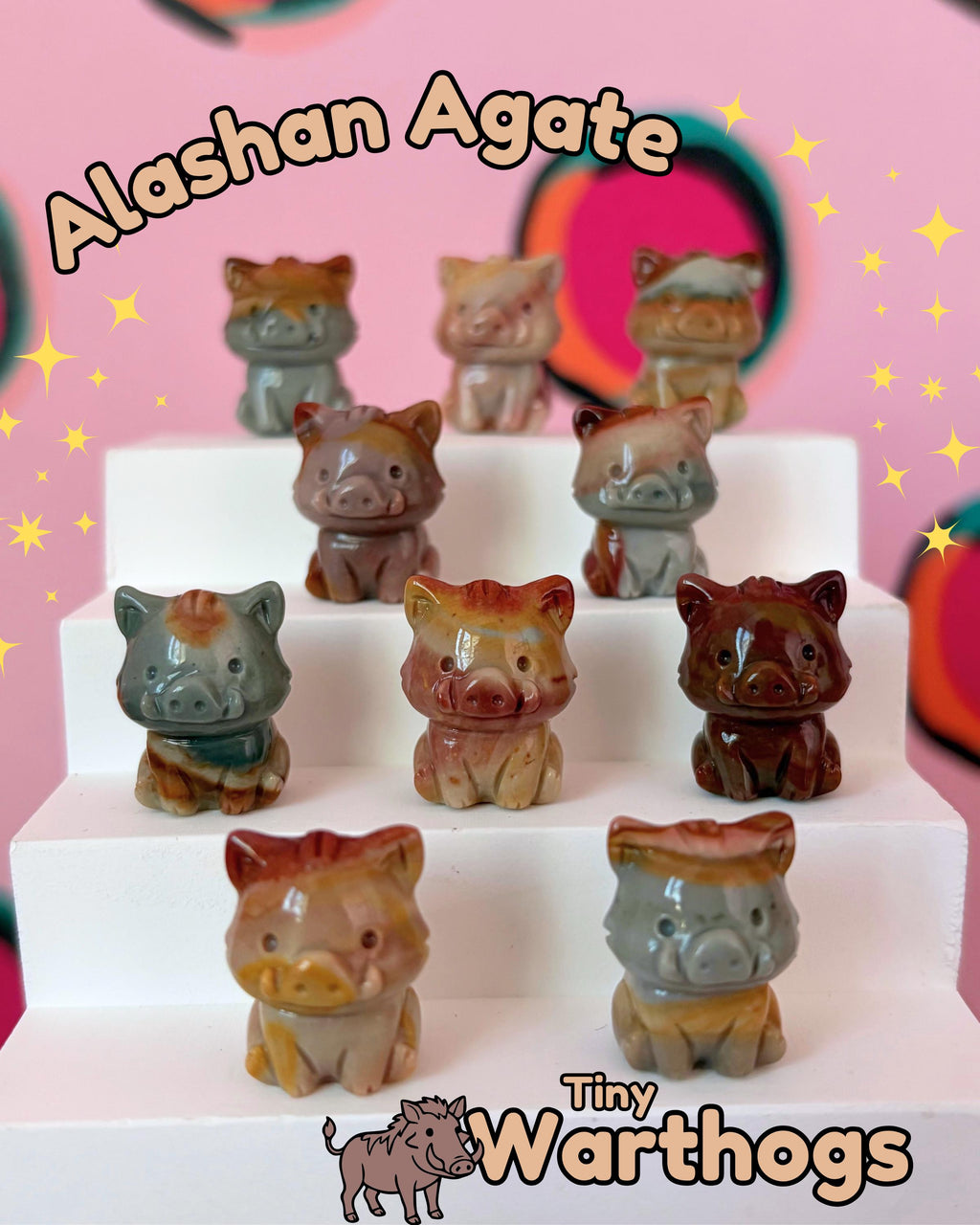 Tiny Alashan Agate Warthog