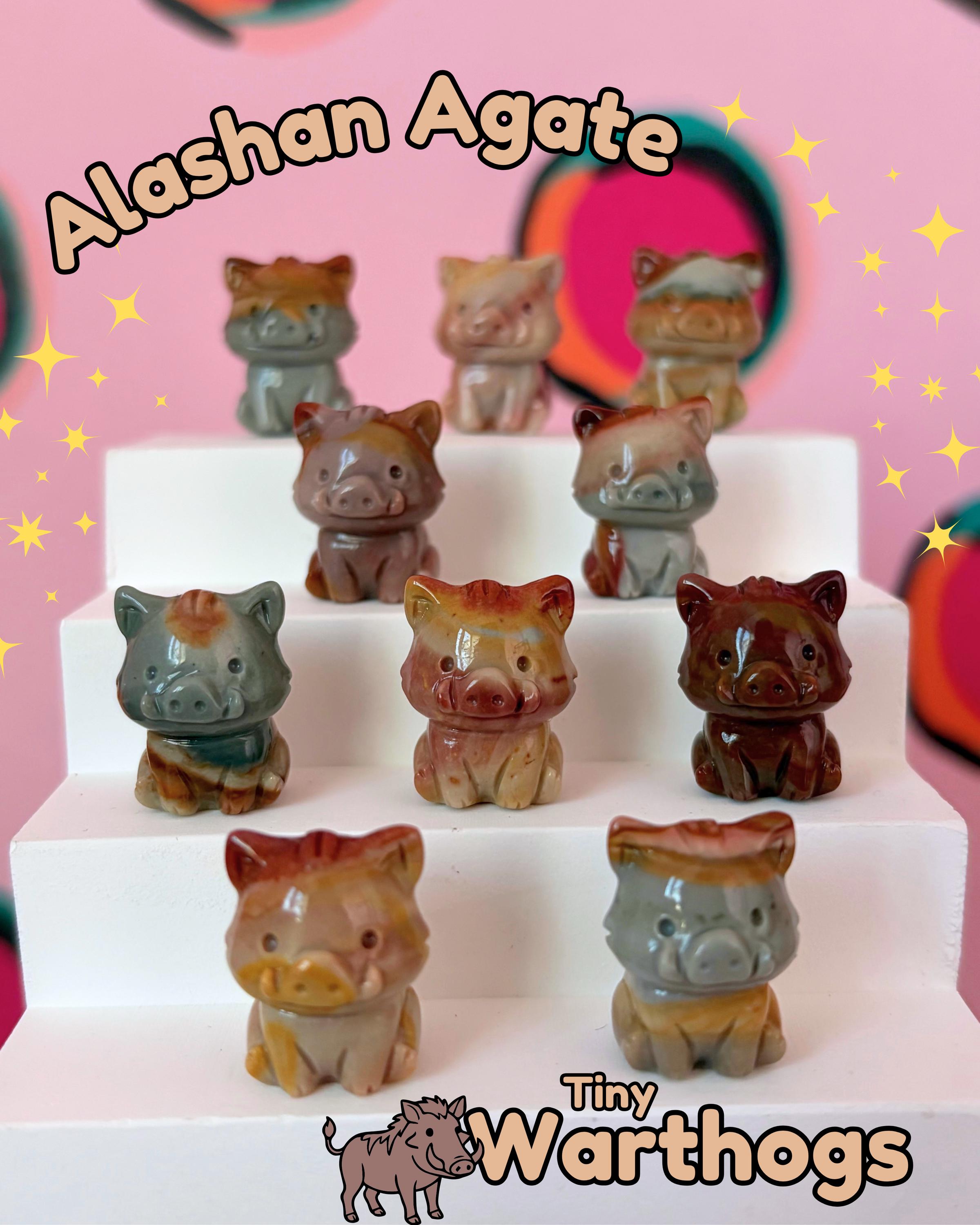 Tiny Alashan Agate Warthog