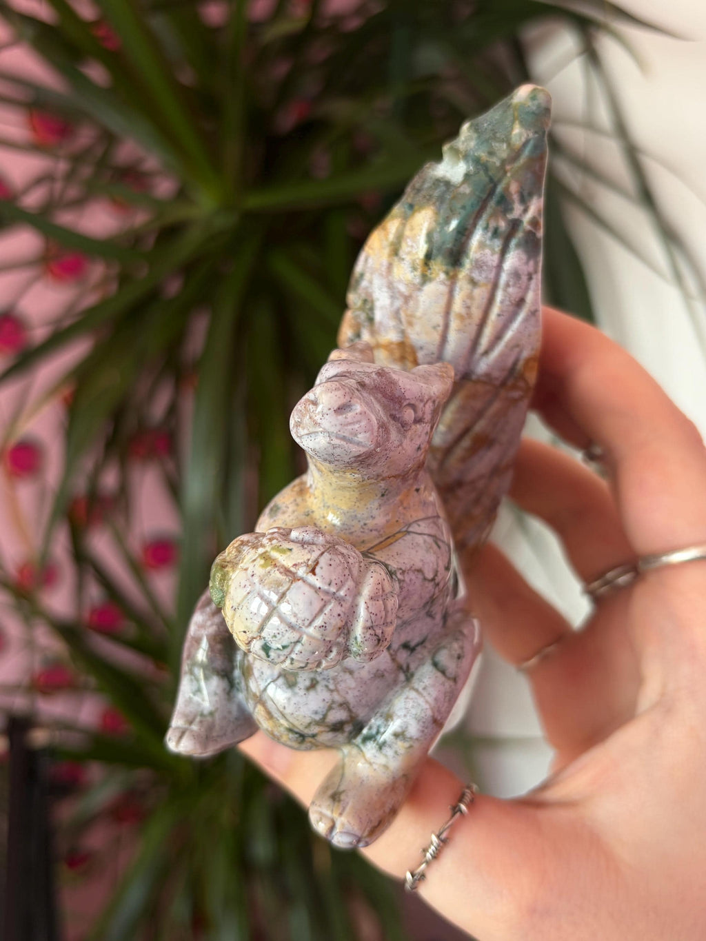 Sea Jasper Squirrel with Acorn