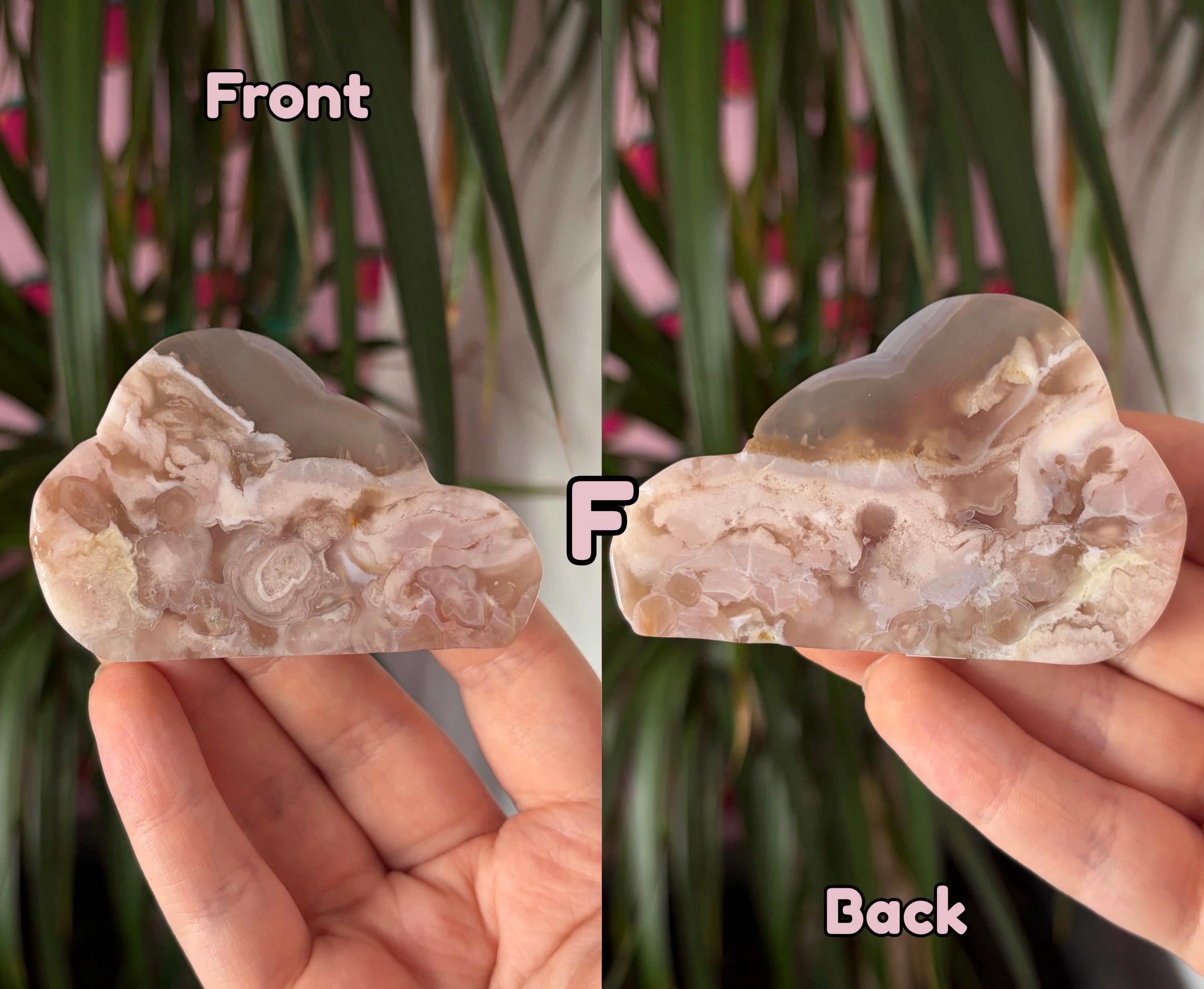 Flower Agate Cloud Carving