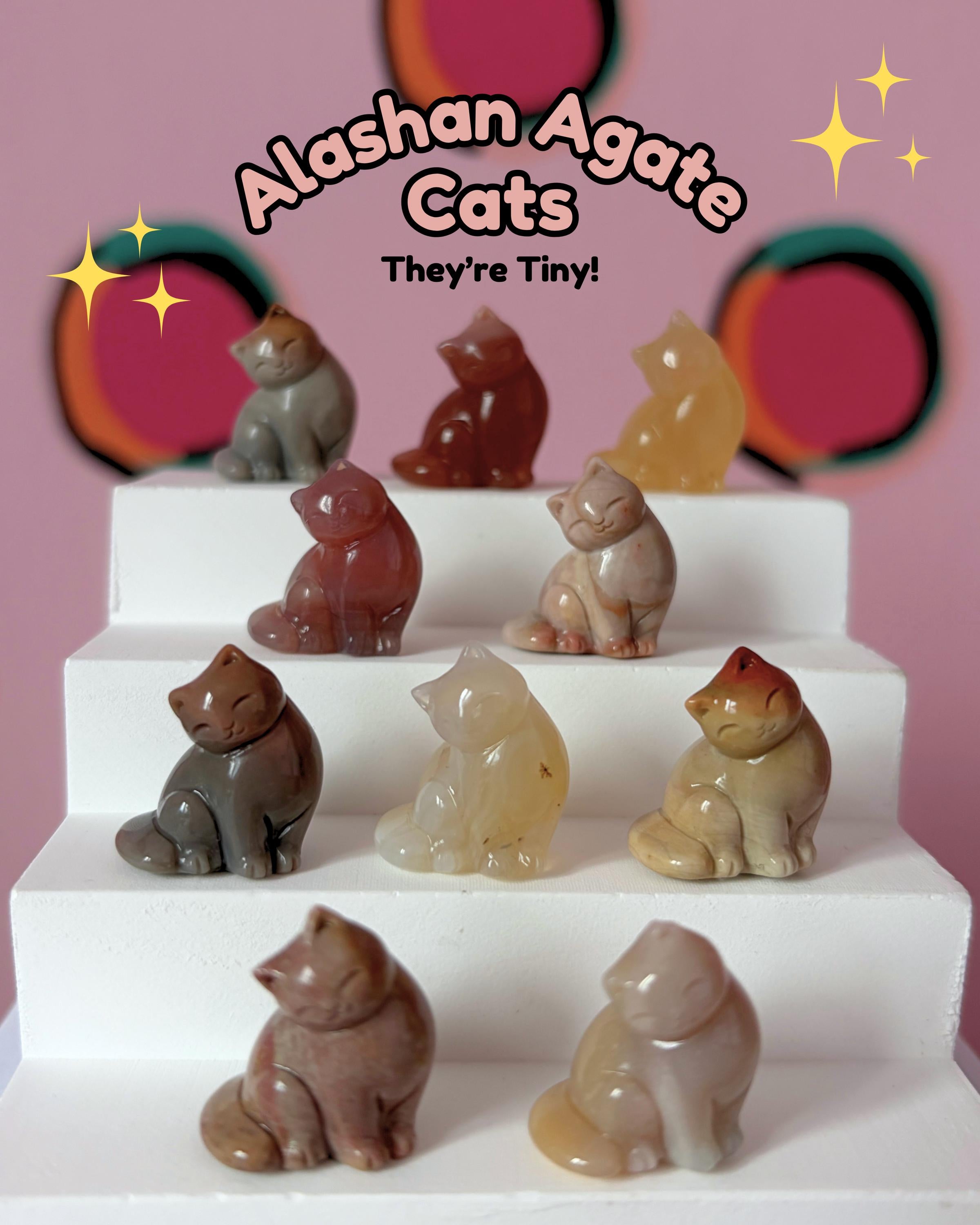 Tiny Alashan Agate Cats