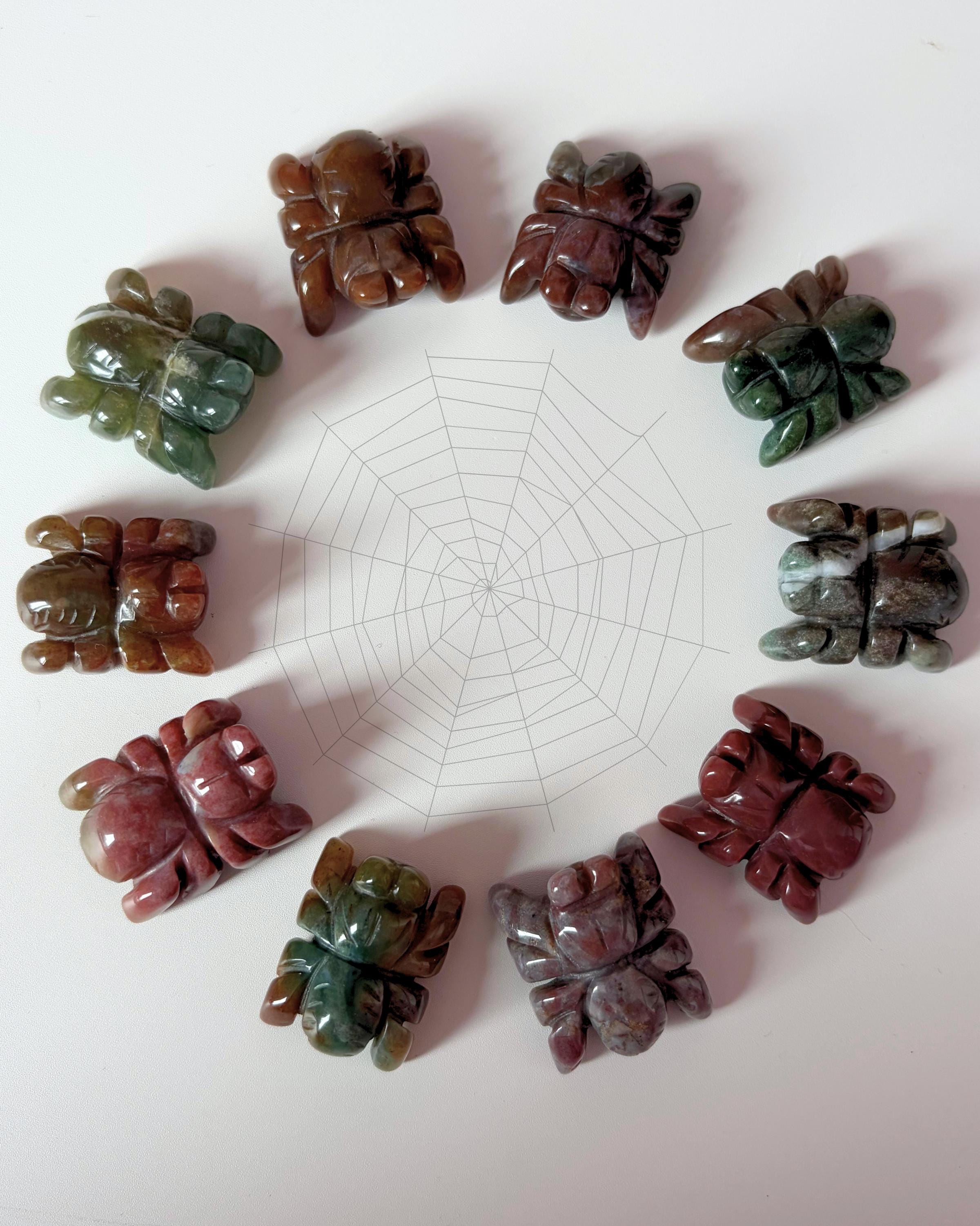 Mini Sea Jasper Spiders